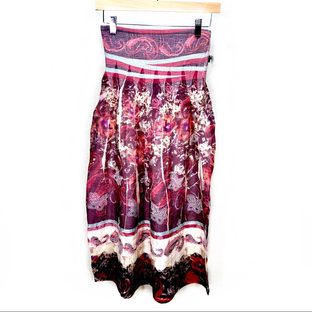 NWT Lapis OS Strapless Floral Dress